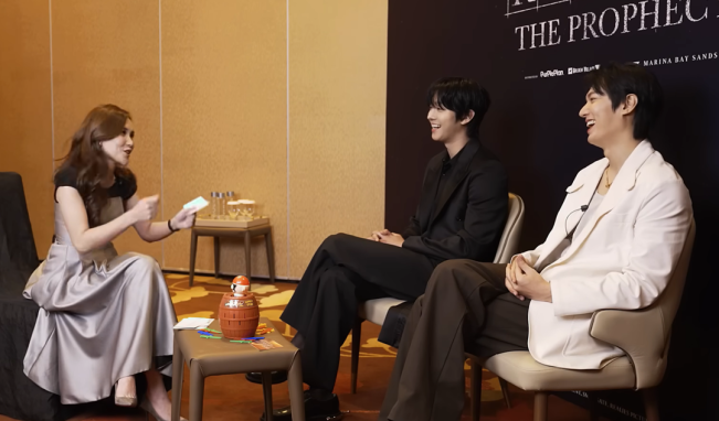 Ayu Ting Ting bersama Ahn Hyo Seop dan Lee Min Ho. (YouTube)